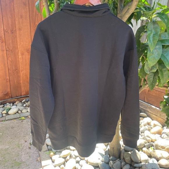 Mondetta Ladies' Collared Fleece Pullover Top, Black Medium Large - Picture 11 of 13